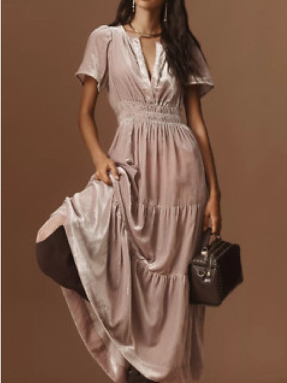 Anthropologie The Somerset Maxi Dress: Velvet Edition Color  LAVENDER XXSP